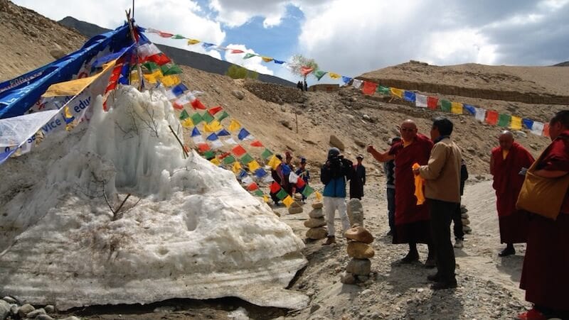 Ice Stupa in Ladakh. From climatechangenews.com.
