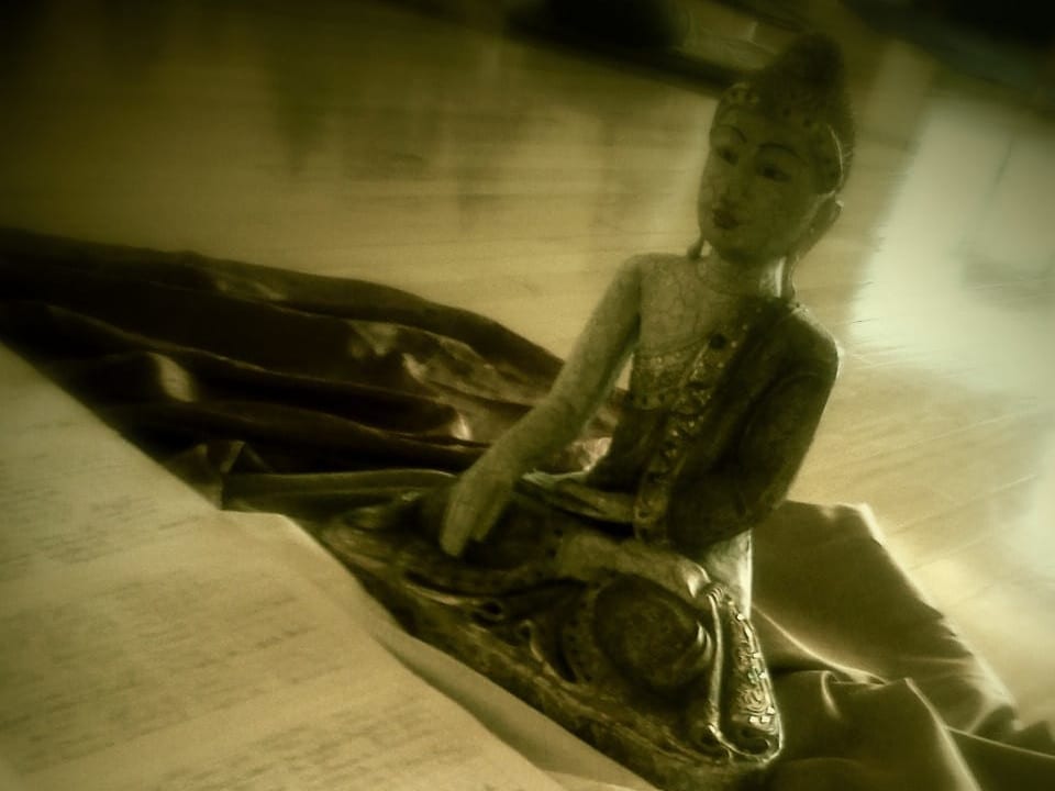 Buddha Statue with Texts