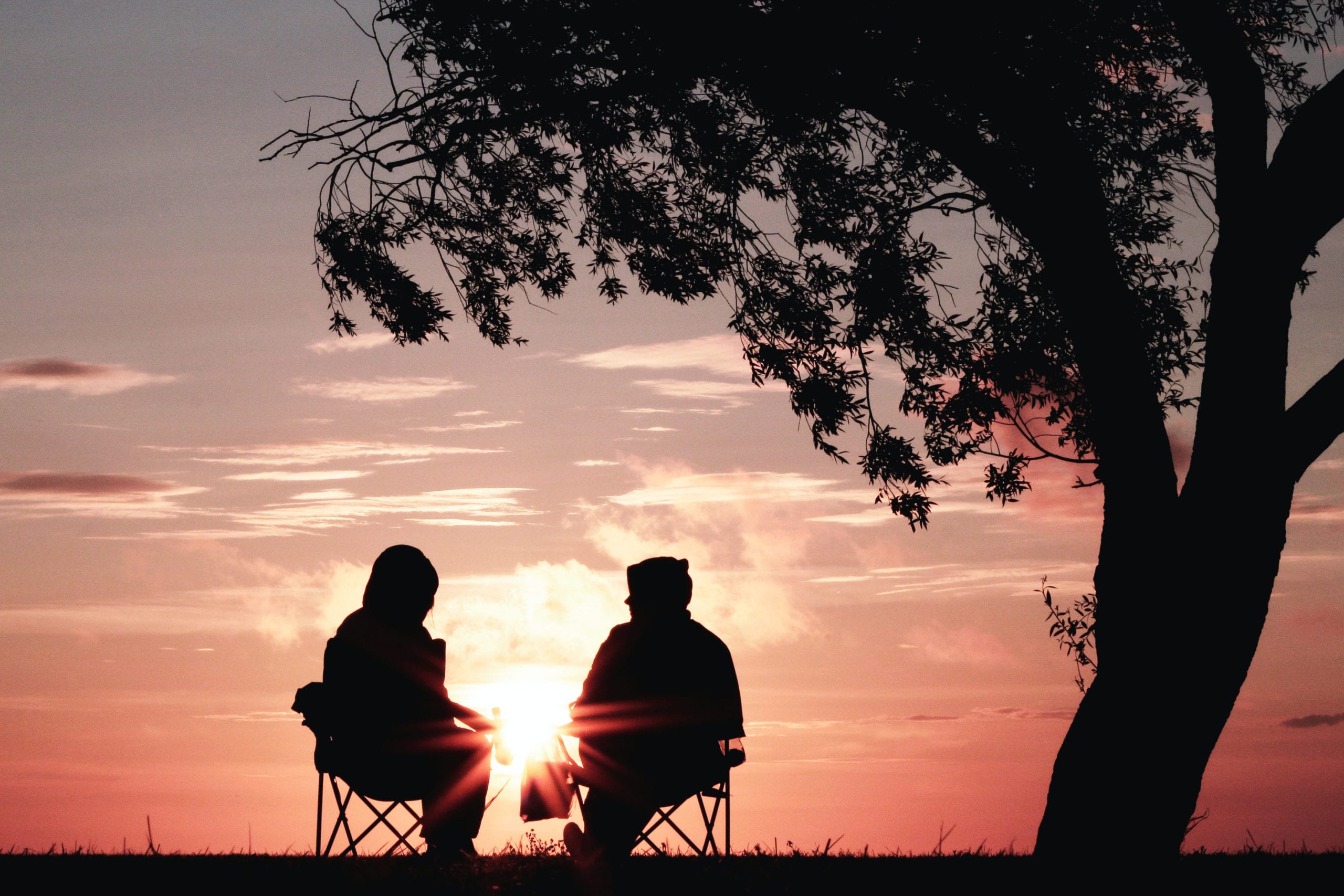 Conversation at sunset